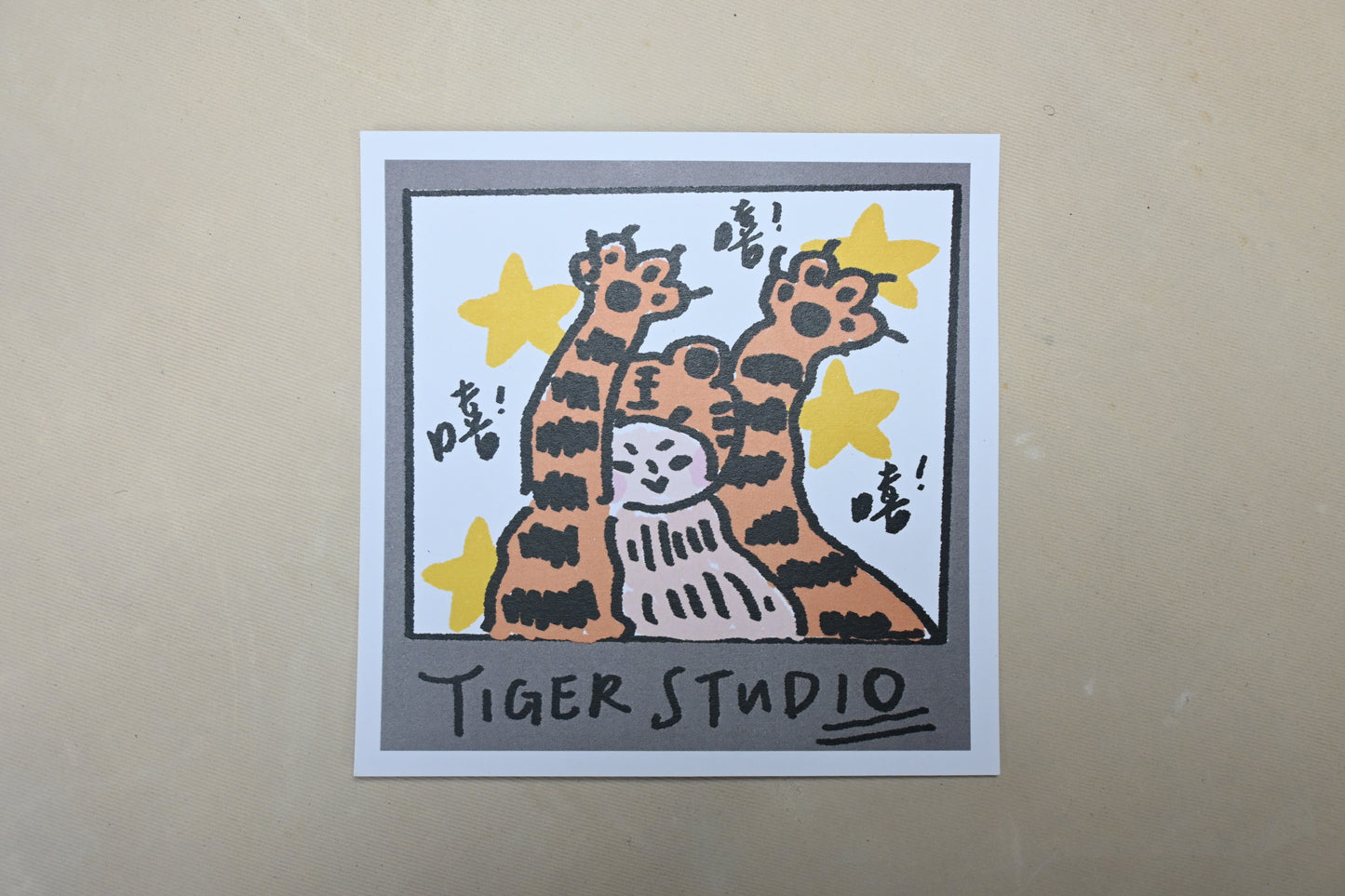 如虎拍立得老虎入場方形PRINT