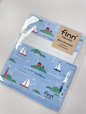 日本 Finn mini message card 連信封
