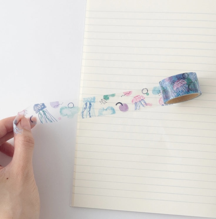 日本Green Flash 半透明 海洋生物 Masking Tape