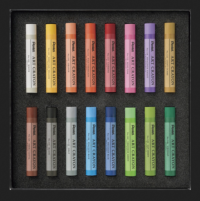 Pentel 16色蠟筆 套裝