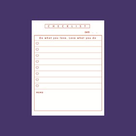 韓國簡約checklist Memo Pad (長版)