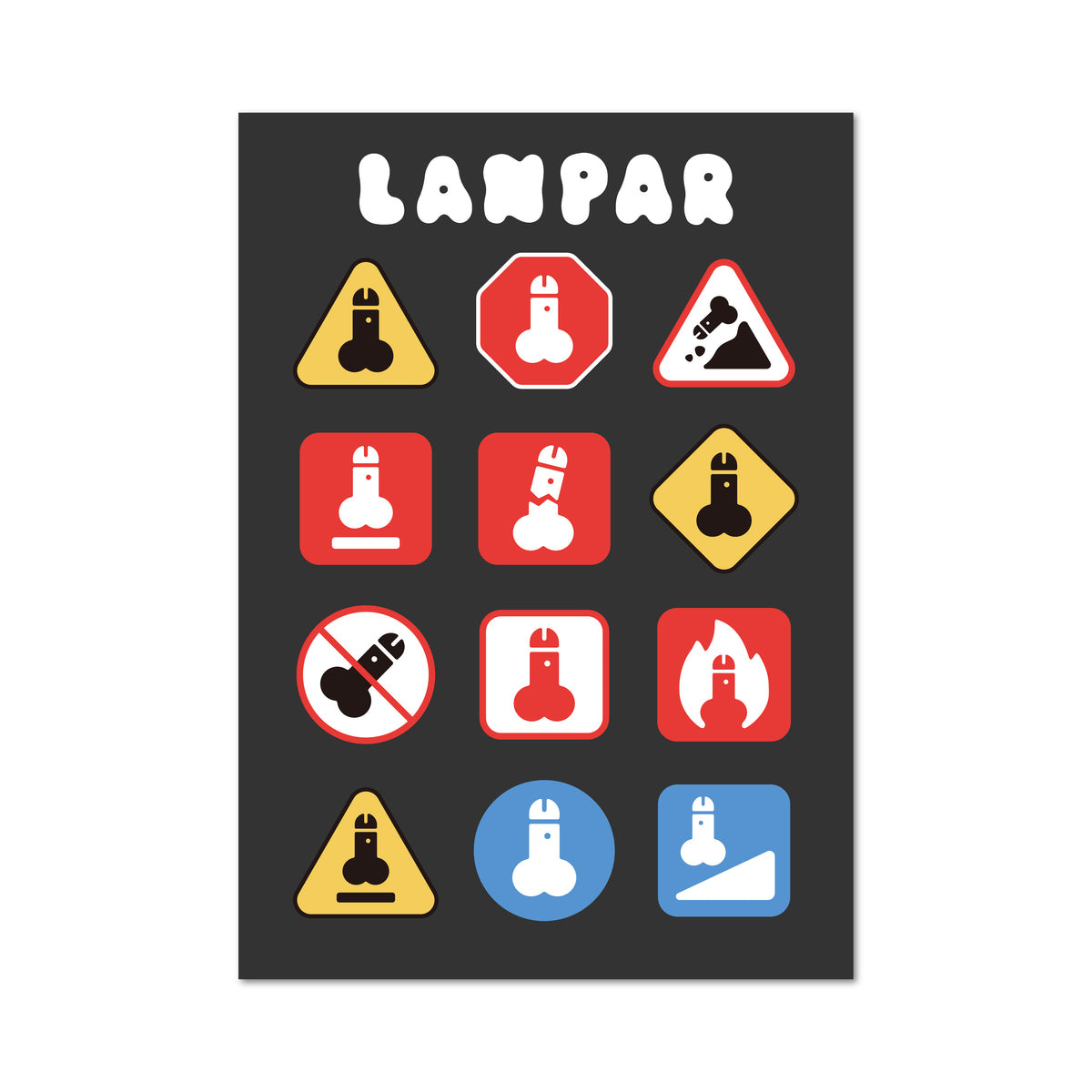 Lanparman 半斷貼紙及大貼紙