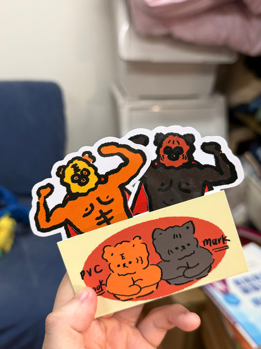 meow meow fight club系列— 肌肉貓貓書籤