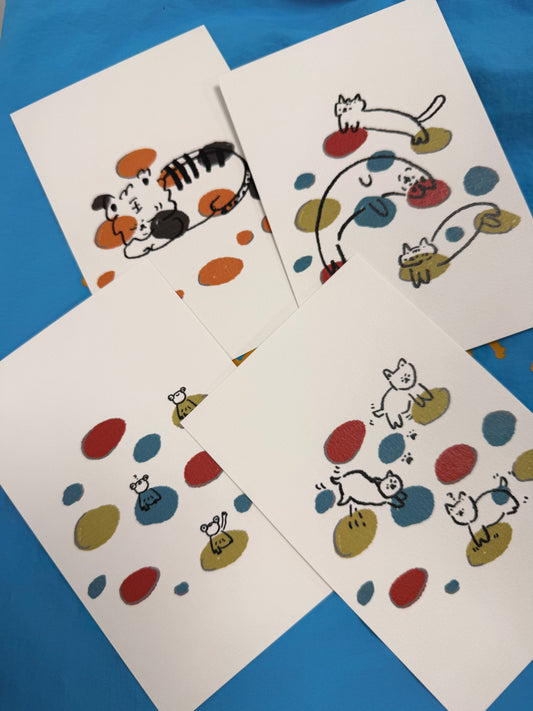 如虎自家製系列— 動物扭扭樂明信片