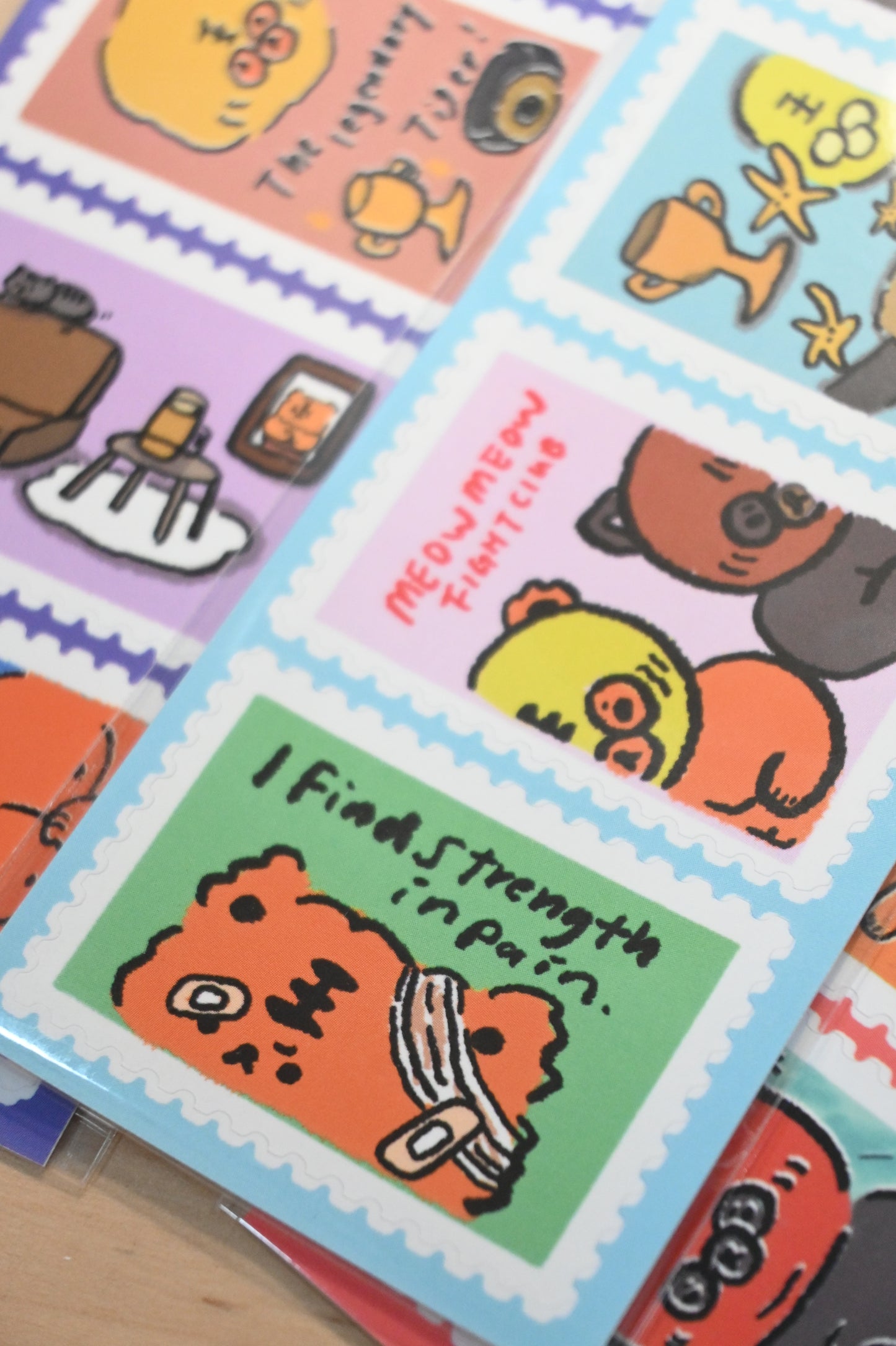 meowmeow fightclub系列—角色郵票貼紙