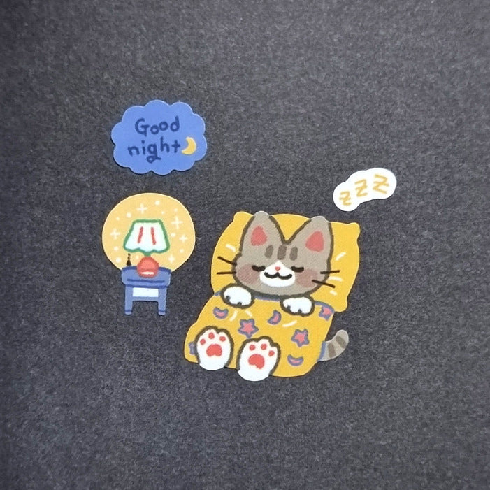 韓國Bonito 水彩風貓咪貼紙